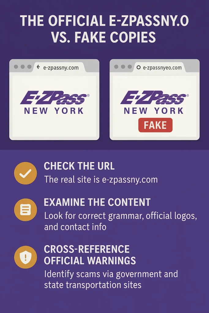 The Official E-ZPassNY.com vs. Fake Copies