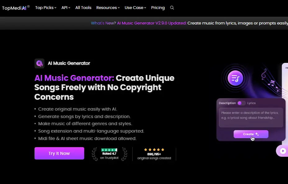TopMediai AI Sheet Music Generator
